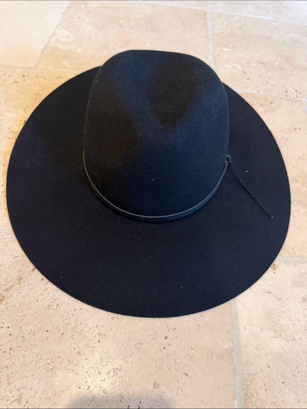 Phenix Black Wide-Brim Felt Fedora Hat